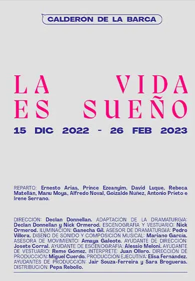 Cartel de Declan Donnellan: La vida es sueño