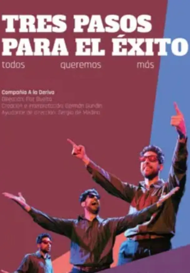 Cartel de Tres pasos para el éxito