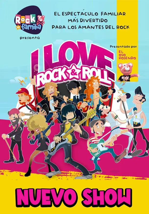 Cartel de Rock en Familia: I love rock and roll