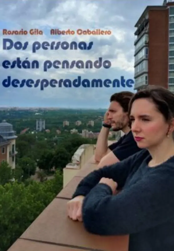 Cartel de Dos personas están pensando desesperadamente