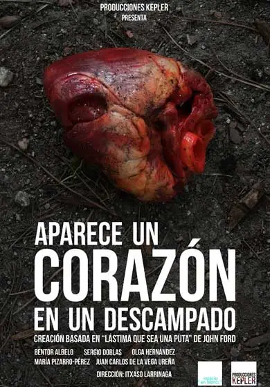 Cartel de Aparece un corazón en un descampado