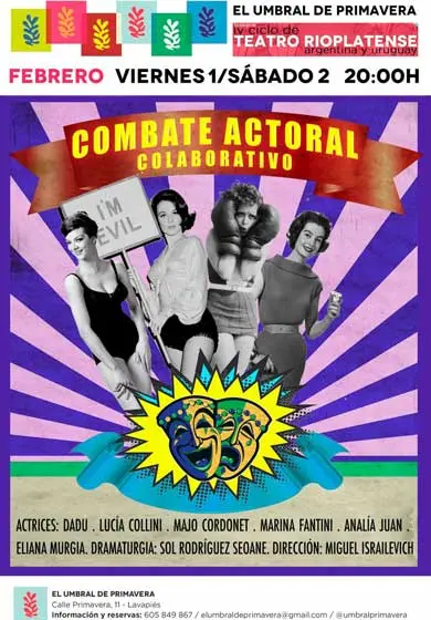 Cartel de Combate actoral colaborativo