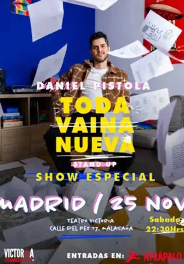 Cartel de Daniel Pistola - Victoria Comedy