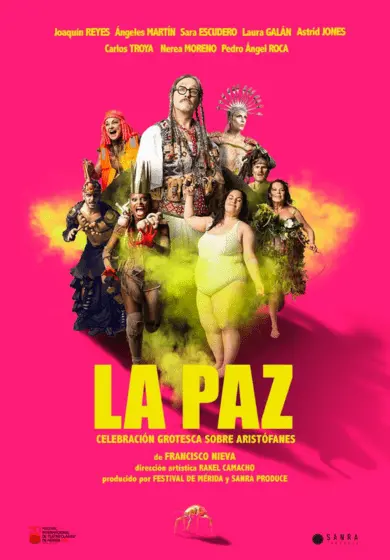 Cartel de La Paz. Celebración grotesca sobre Aristófanes