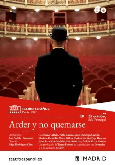 Cartel de Arder y no quemarse