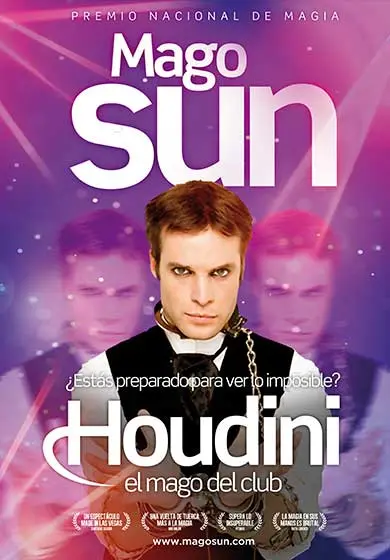 Cartel de Mago Sun: HOUDINI, el mago del club