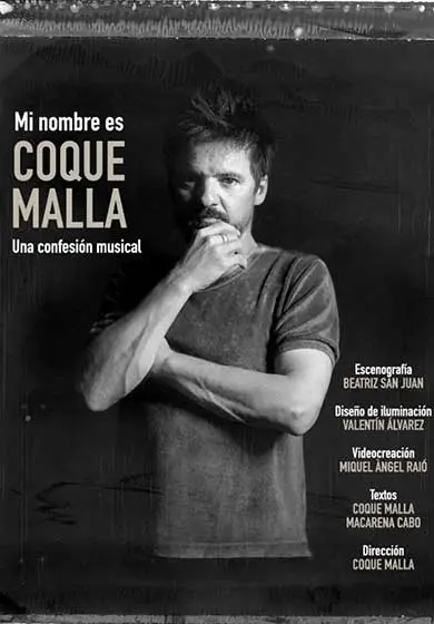 Cartel de Mi nombre es Coque Malla. Una confesión musical