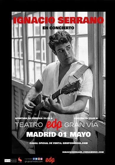 Cartel de Ignacio Serrano en concierto