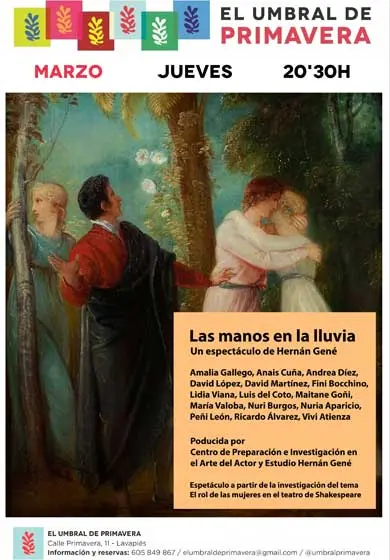 Cartel de Las manos en la lluvia