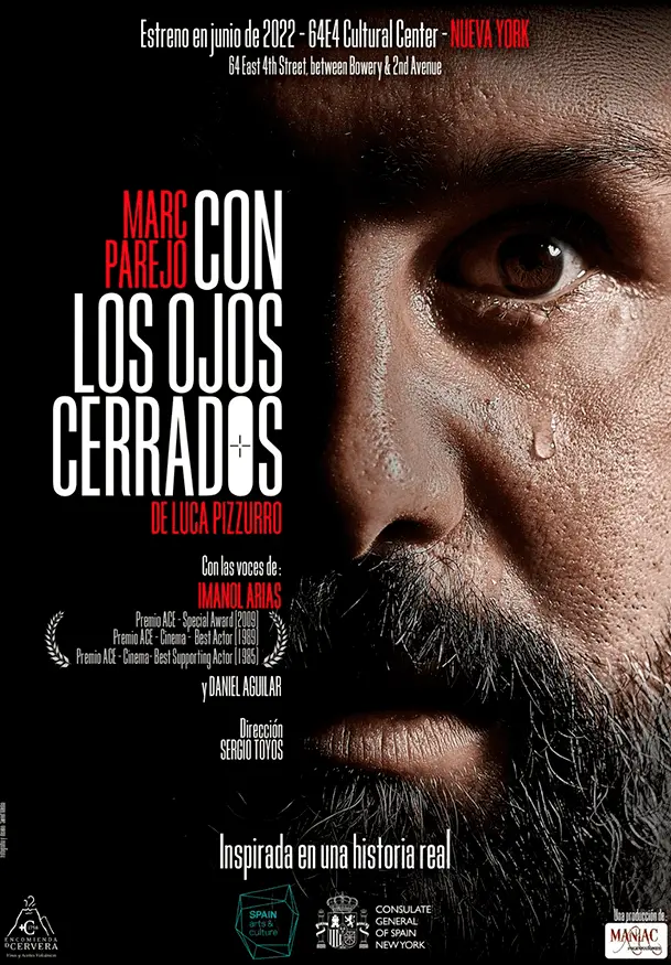 Cartel de Con los ojos cerrados