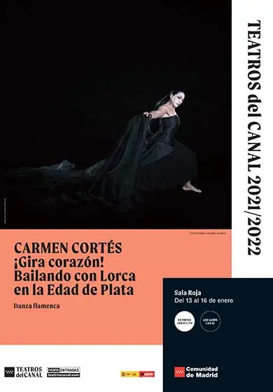 Cartel de Carmen Cortés: Gira corazón. Bailando con Lorca en la Edad de Plata