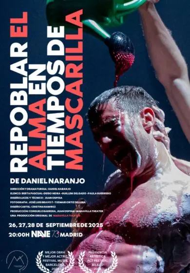 Cartel de Repoblar el alma en tiempos de mascarilla