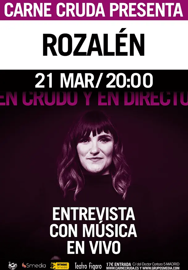 Cartel de Carne cruda: En carne y en directo con Rozalén