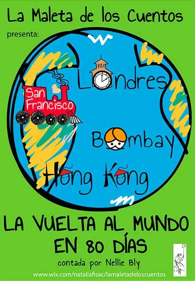 Cartel de La maleta de los cuentos: La vuelta al mundo en 80 días contada por Nellie Bly