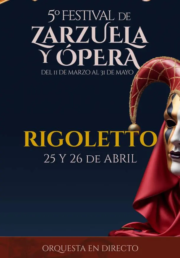 Cartel de 5º Festival de zarzuela y ópera. Rigoletto