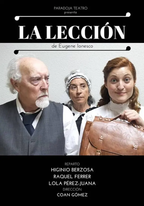 Cartel de La lección - Paradoja Teatro