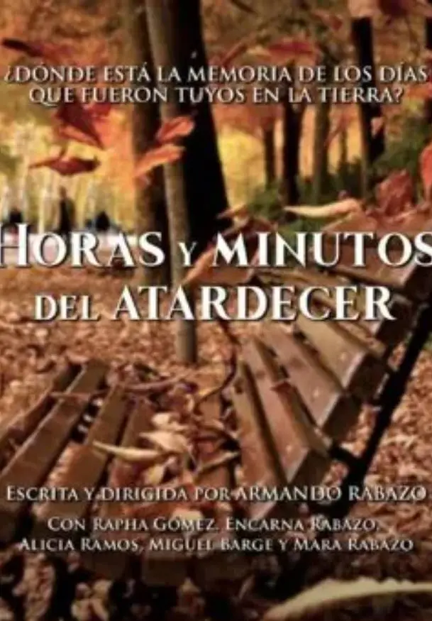 Cartel de Horas y minutos del atardecer