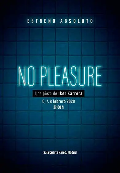 Cartel de No pleasure
