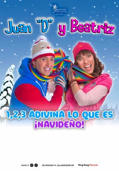 Cartel de 1,2,3 Adivina lo que es ¡navideño!