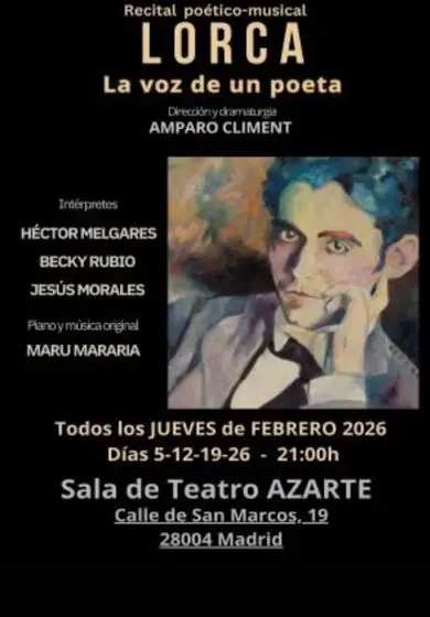 Cartel de Lorca. La voz de un poeta