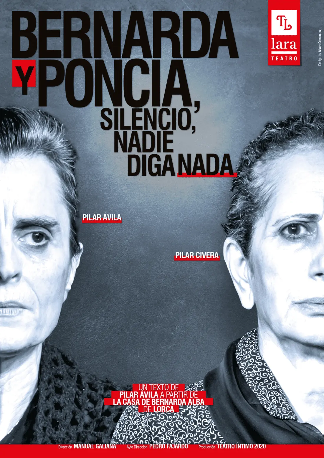 Cartel de Bernarda y Poncia (silencio, nadie diga nada)