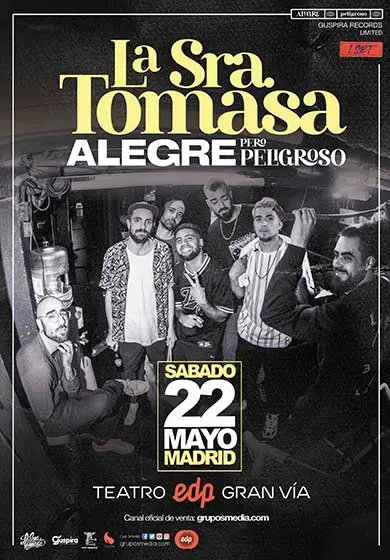Cartel de La Sra. Tomasa: Alegre pero peligroso
