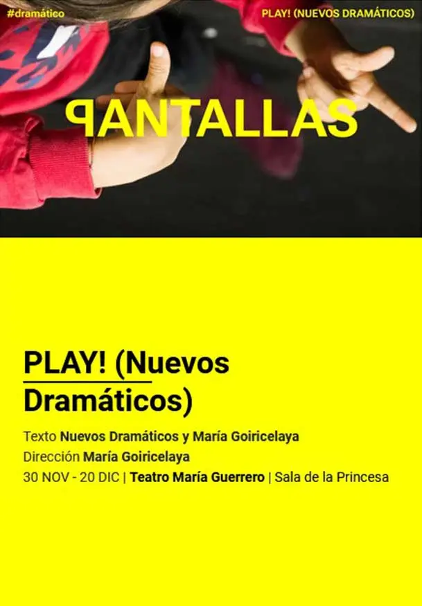 Cartel de PLAY! (Nuevos Dramáticos)