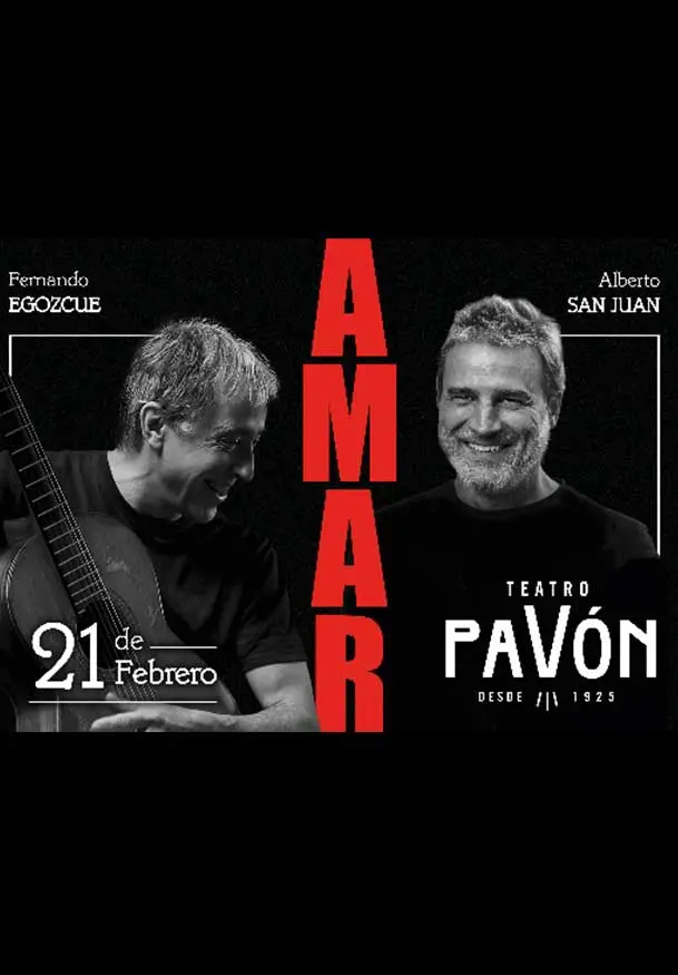 Cartel de Alberto San Juan y Fernando Egozcue: Amar