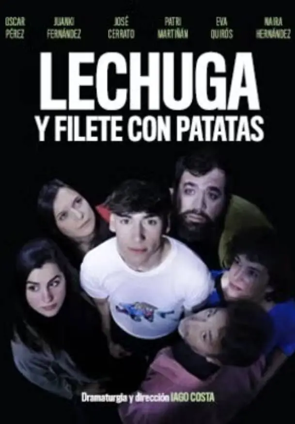 Cartel de Lechuga y filete con patatas