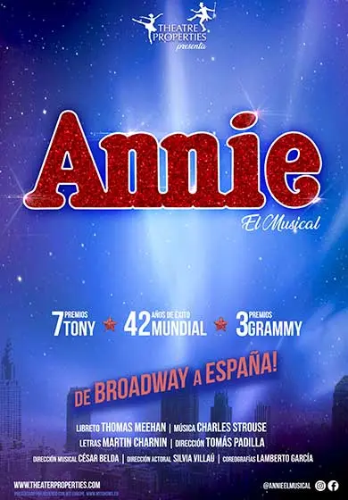 Cartel de Annie. El musical