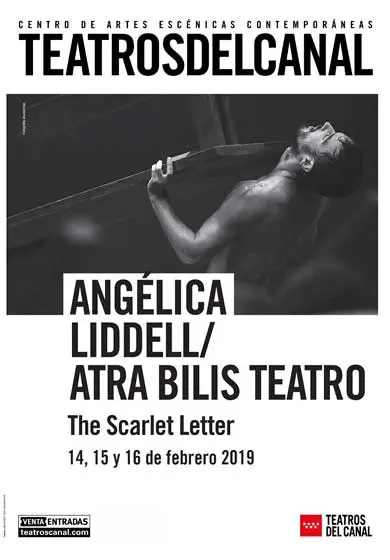 Cartel de Angélica Liddell: The Scarlet Letter