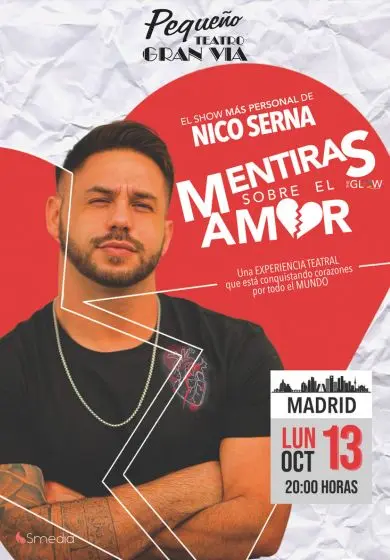 Cartel de Mentiras sobre el Amor - Nico Serna