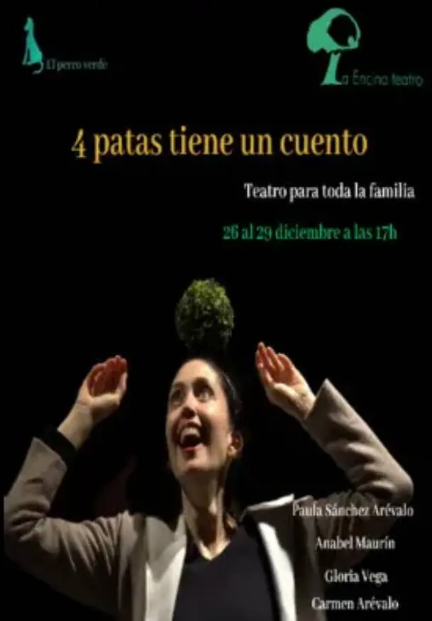 Cartel de 4 patas tiene un cuento
