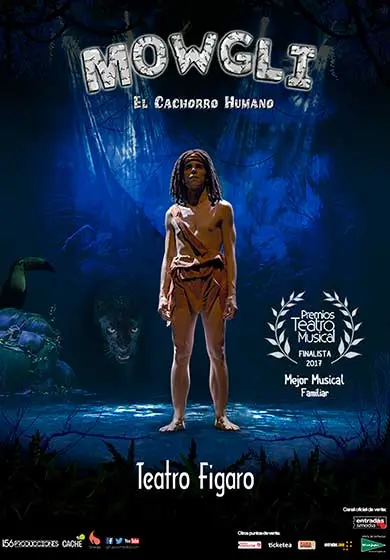 Cartel de Mowgli, el cachorro humano