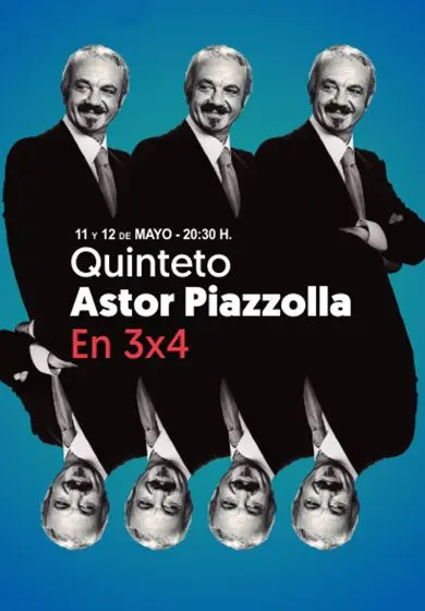 Cartel de Quinteto Astor Piazolla – En 3x4