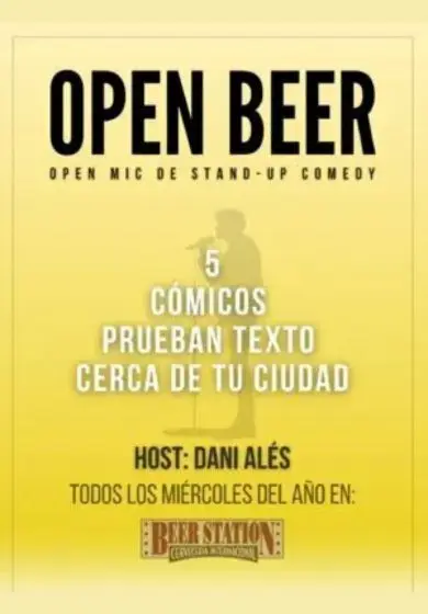 Cartel de Open Beer - Open Mic de Stand Up Comedy