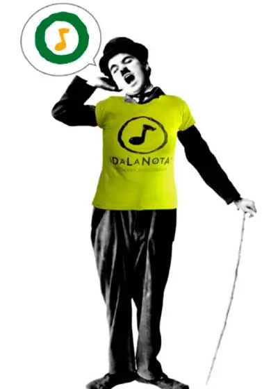 Cartel de Música para el mundo mudo de Charlie Chaplin