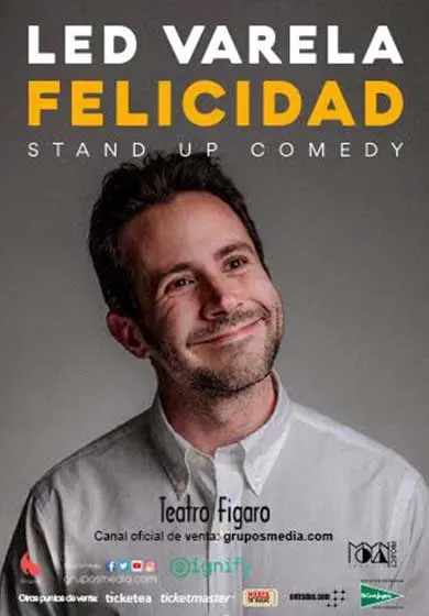 Cartel de Led Varela: Felicidad