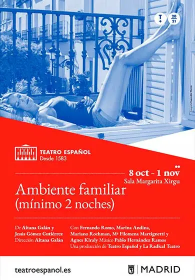 Cartel de Ambiente familiar (mínimo 2 noches)