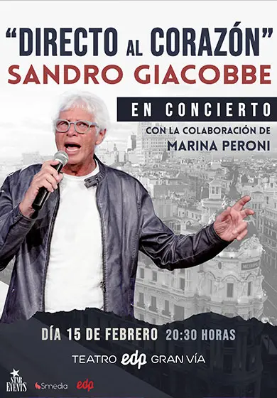 Cartel de Sandro Giacobbe: Directo al corazón