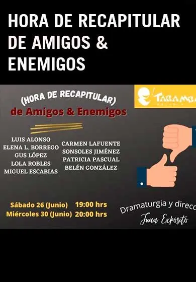 Cartel de Hora de recapitular de amigos y enemigos