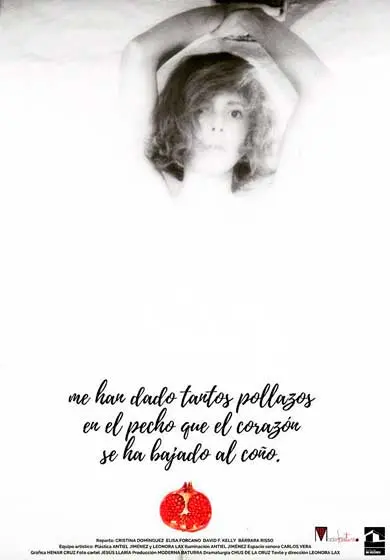 Cartel de Me han dado tantos pollazos en el pecho que el corazón se ha bajado al coño