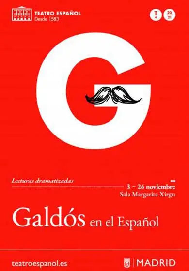 Cartel de Galdós en el Español