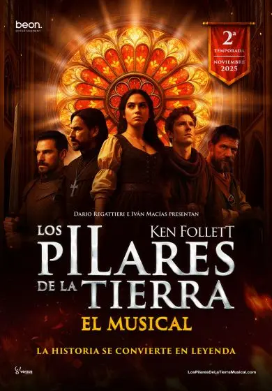 Cartel de Los Pilares de la Tierra. El Musical