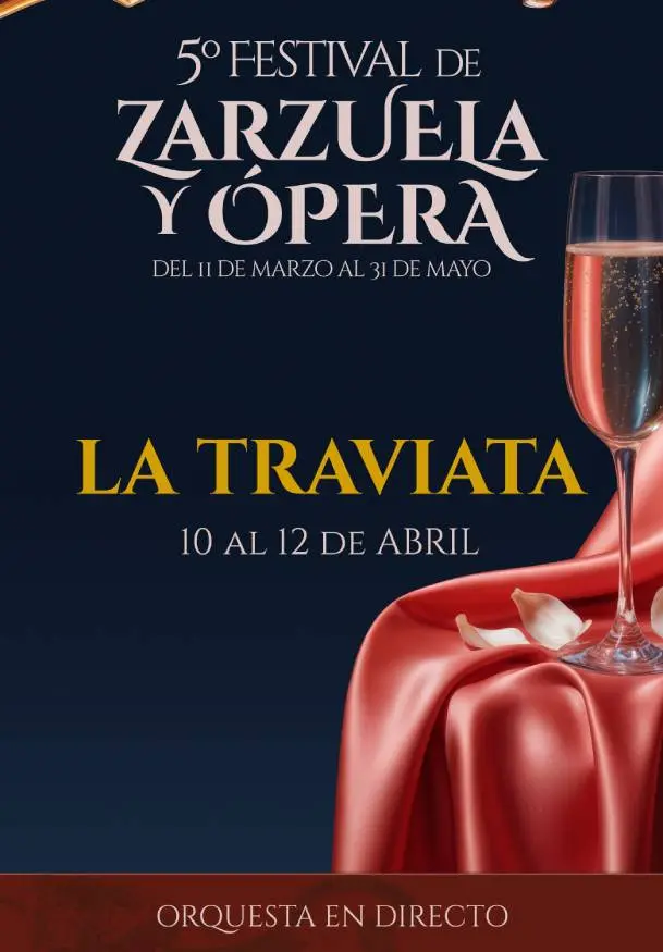 Cartel de 5º Festival de zarzuela y ópera. La traviata