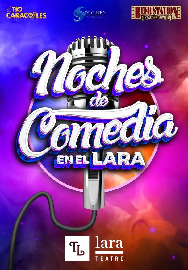 Cartel de Noches de comedia en el Lara
