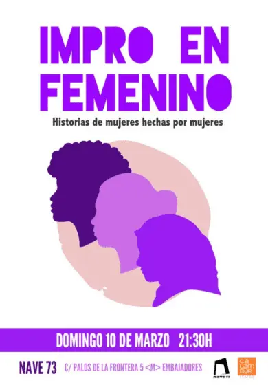 Cartel de Impro en femenino