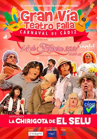 Cartel de Gran Vía Teatro Falla: Carnaval de Cádiz