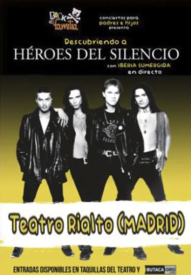 Cartel de Rock en familia: Héroes del Silencio