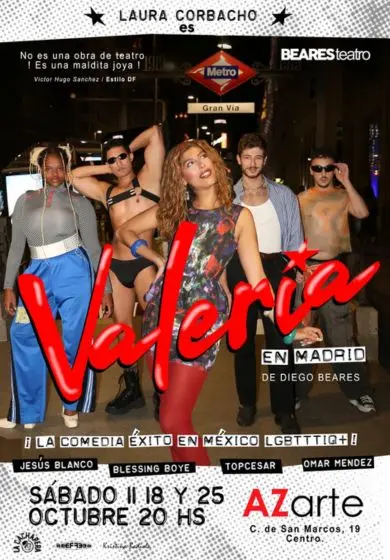 Cartel de Valeria en Madrid